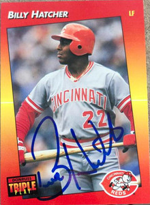 Billy Hatcher Autographed 1992 Triple Play #222