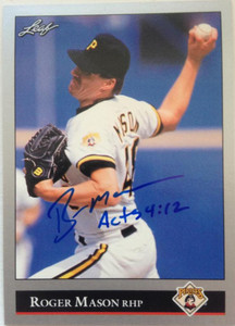 Roger Mason Autographed 1992 Leaf #454