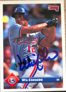 Wil Cordero Autographed 1993 Donruss #432