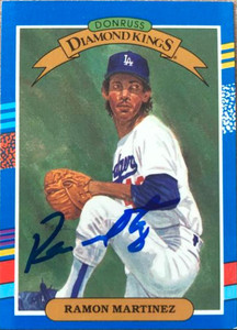 Ramon Martinez Autographed 1991 Donruss #15 Diamond Kings Los Angeles Dodgers Card