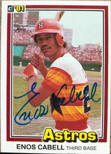 Enos Cabell Autographed 1981 Donruss #138 Houston Astros Card