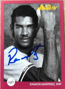SOLD 118062 Ramon Martinez Autographed 1991 Studio #184