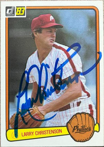 Larry Christenson Autographed 1983 Donruss #345 Philadelphia Phillies Card