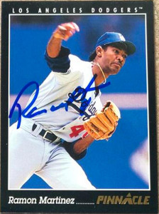 Ramon Martinez Autographed 1993 Pinnacle #377