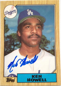 Ken Howell Autographed 1987 Topps Tiffany #477 Los Angeles Dodgers Card