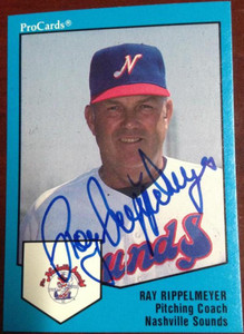 Ray Rippelmeyer Autographed 1989 Pro Cards #1280