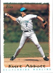 Pat Rapp autographed baseball card (Florida Marlins) 1995 Topps #497