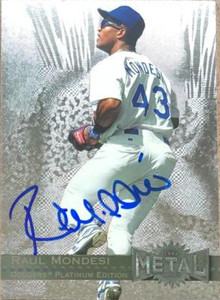 Raul Mondesi Autographed 1996 Metal Universe Platinum #185
