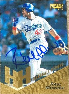 Raul Mondesi Autographed 1996 Pinnacle #283