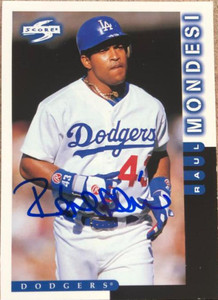 Raul Mondesi Autographed 1998 Score #181