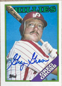 Greg Gross Autographed 1988 Topps Tiffany #518