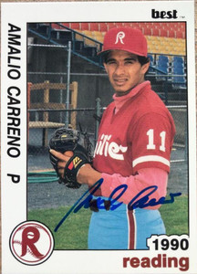 Amalio Carreno Autographed 1990 Best Reading Phillies #5