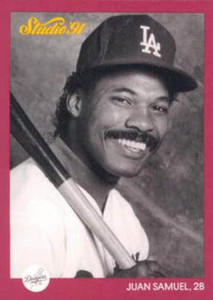 1991 Studio #188 Juan Samuel NM-MT  Los Angeles Dodgers 