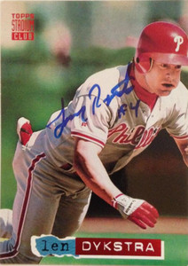 Lenny Dykstra Autographed 1994 Stadium Club #165