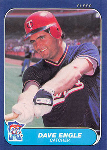 1986 Fleer #391 Dave Engle VG Minnesota Twins 