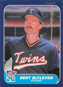 1986 Fleer #386 Bert Blyleven VG Minnesota Twins 