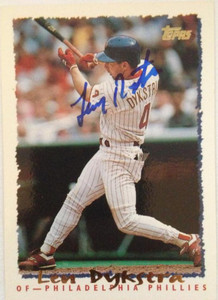 Lenny Dykstra Autographed 1995 Topps #120