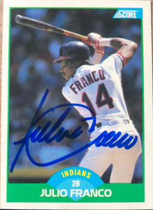 Julio Franco Autographed 1989 Score #11