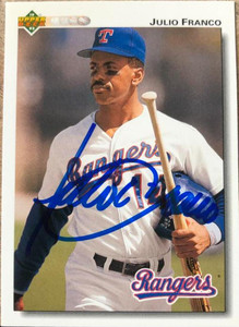 Julio Franco Autographed 1992 Upper Deck #241