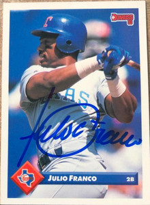 Julio Franco Autographed 1993 Donruss #451