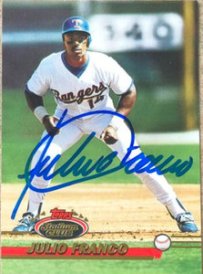 Julio Franco Autographed 1993 Stadium Club #651