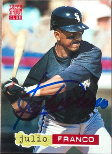 Julio Franco Autographed 1994 Stadium Club #680