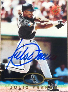 SOLD 118655 Julio Franco Autographed 1995 Stadium Club #248