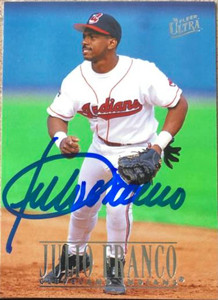 Julio Franco Autographed 1996 Fleer Ultra #341