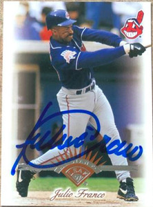 Julio Franco Autographed 1997 Leaf #236