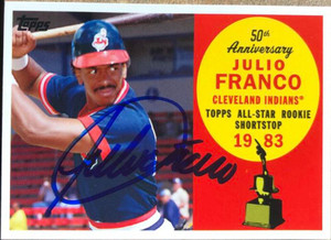 Julio Franco Autographed 2008 Topps All-Rookie Team 50th Anniversary #AR19