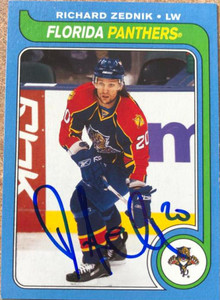 Richard Zednik Autographed 2008-09 O-Pee-Chee - Retro 1979-80 #106