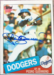 Pedro Guerrero Autographed 1985 Topps Tiffany #575
