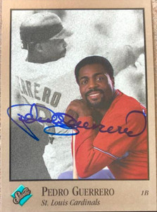 Pedro Guerrero Autographed 1992 Studio #91