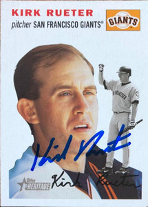 Kirk Rueter Autographed 2003 Topps Heritage #138 San Francisco Giants Card