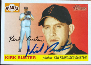 Kirk Rueter Autographed 2004 Topps Heritage #129 San Francisco Giants Card