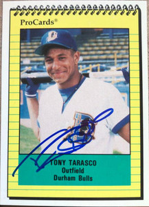 Tony Tarasco Autographed 1991 Pro Cards #1675
