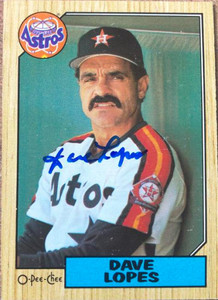 Davey Lopes Autographed 1987 O-Pee-Chee #311