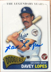 Davey Lopes Autographed 2005 Topps Pristine Legends #95