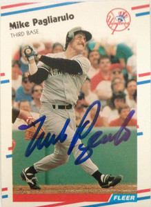 Mike Pagliarulo Autographed 1988 Fleer #216