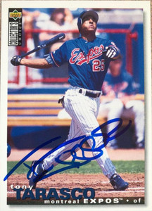 Tony Tarasco Autographed 1995 Collector's Choice #552