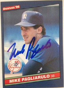 Mike Pagliarulo Autographed 1986 Donruss #152