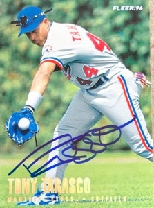 Tony Tarasco Autographed 1996 Fleer Tiffany #470