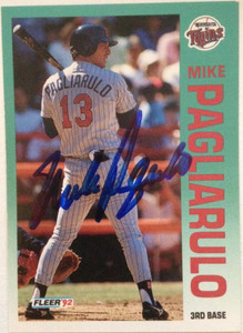 Mike Pagliarulo Autographed 1992 Fleer #216