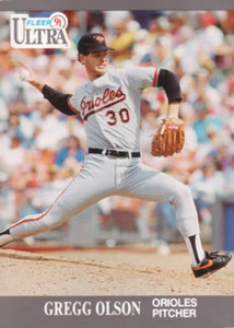 1991 Ultra #21 Gregg Olson VG Baltimore Orioles 
