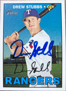 Drew Stubbs Autographed 2016 Topps Heritage #678