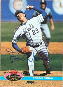 Frank Viola Autographed 1992 Stadium Club Dome #190