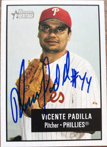 Vicente Padilla Autographed 2003 Bowman Heritage #143 