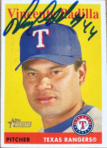 Vicente Padilla Autographed 2007 Topps Heritage #290