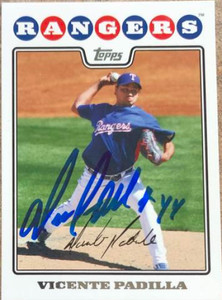 Vicente Padilla Autographed 2008 Topps #659
