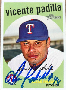 Vicente Padilla Autographed 2008 Topps Heritage #554